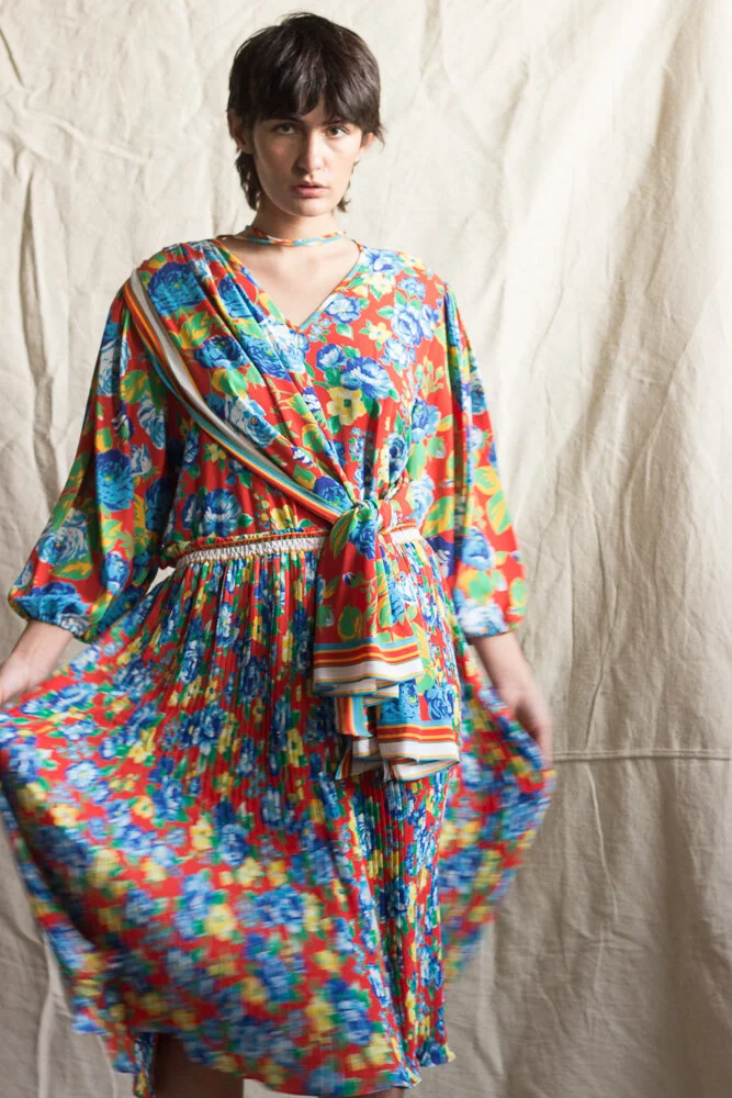 1980s Diane Freis Cape Dress — Wayward Collection